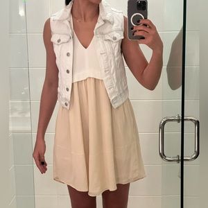 Talula Size S White Washed Denim Vest